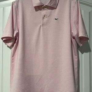 Vineyard Vines Boys Performance Bradley Stripe Polo Shirt - Youth Large